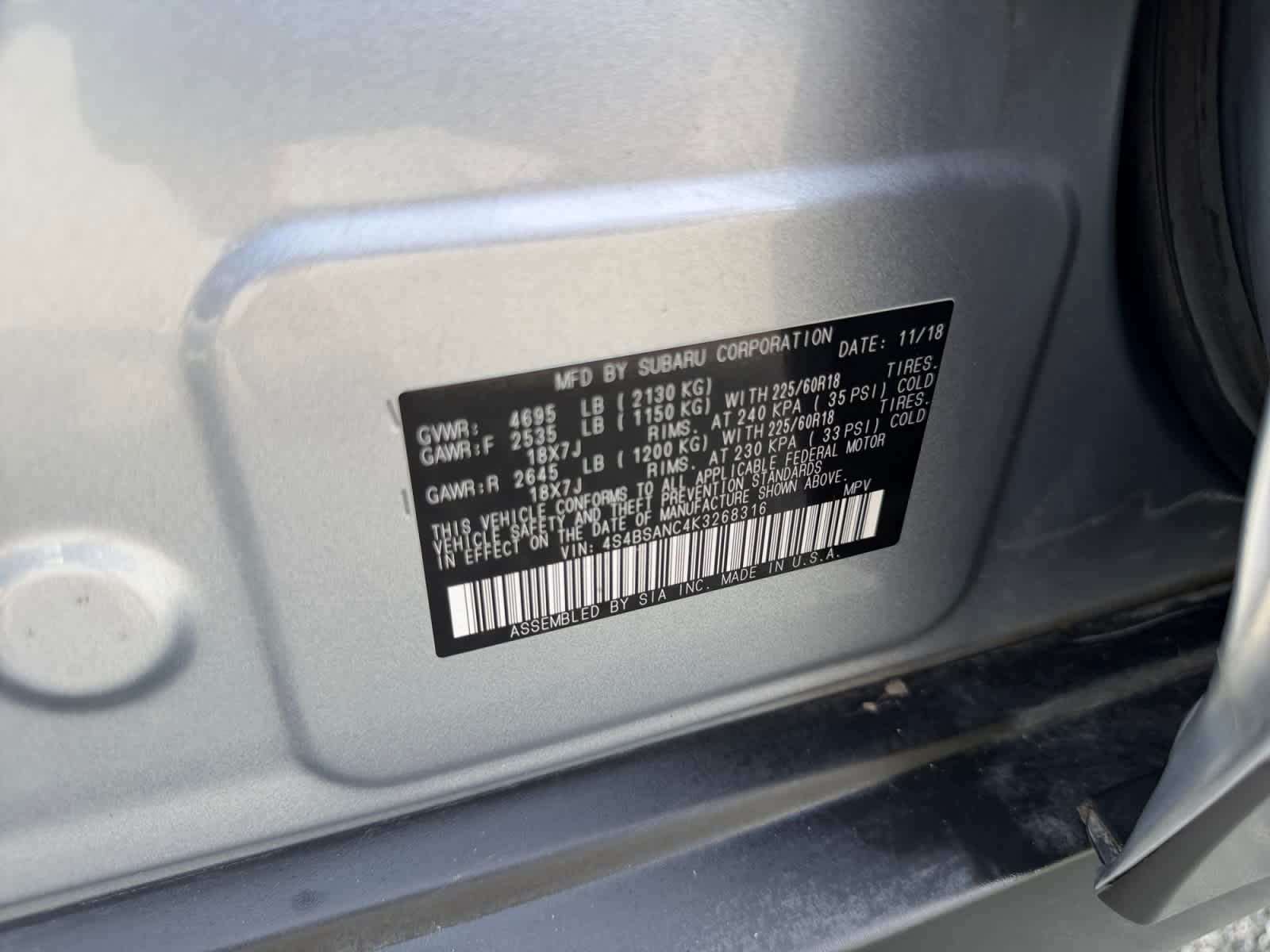 2019 Subaru Outback Limited