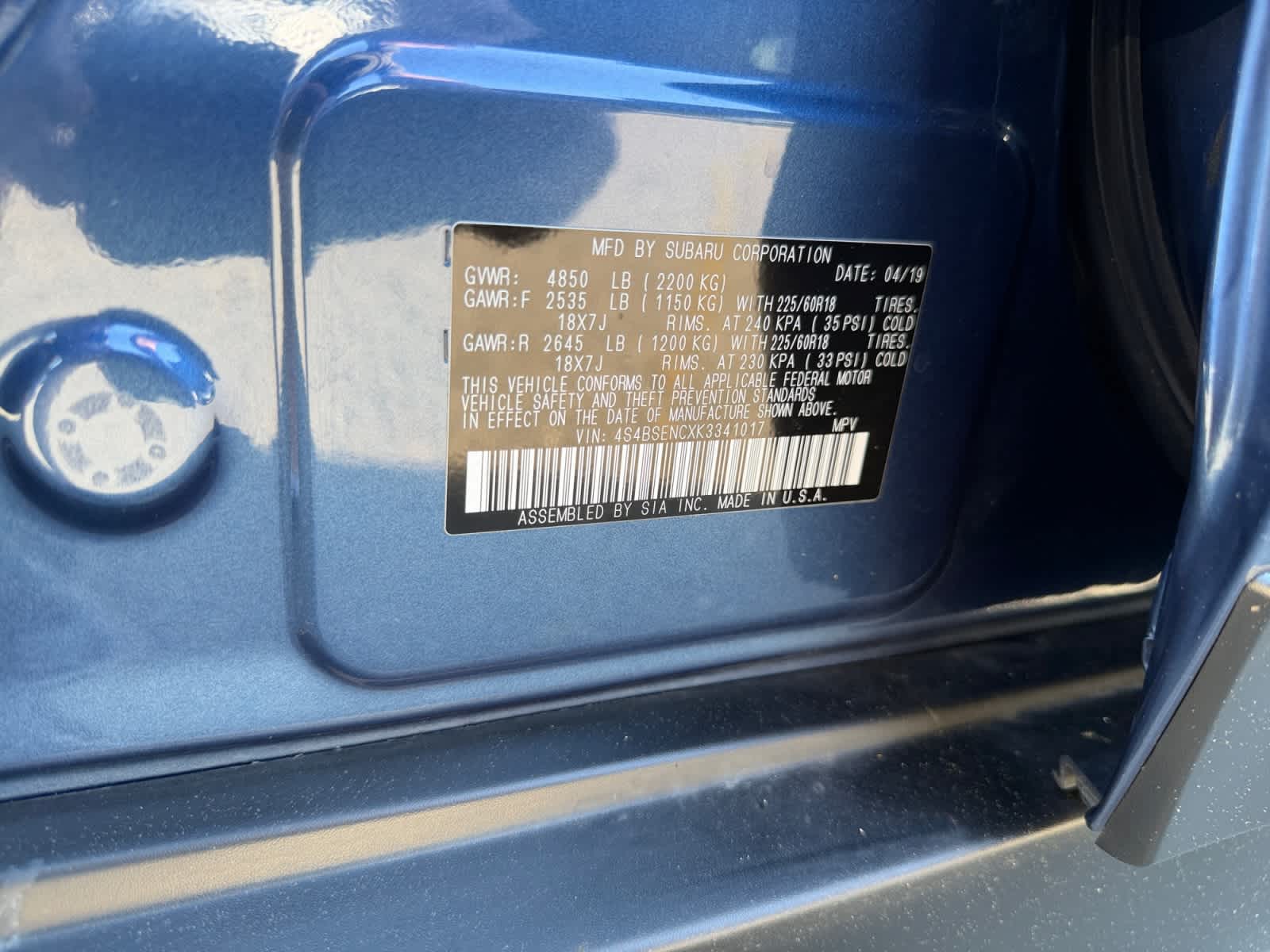 2019 Subaru Outback Limited
