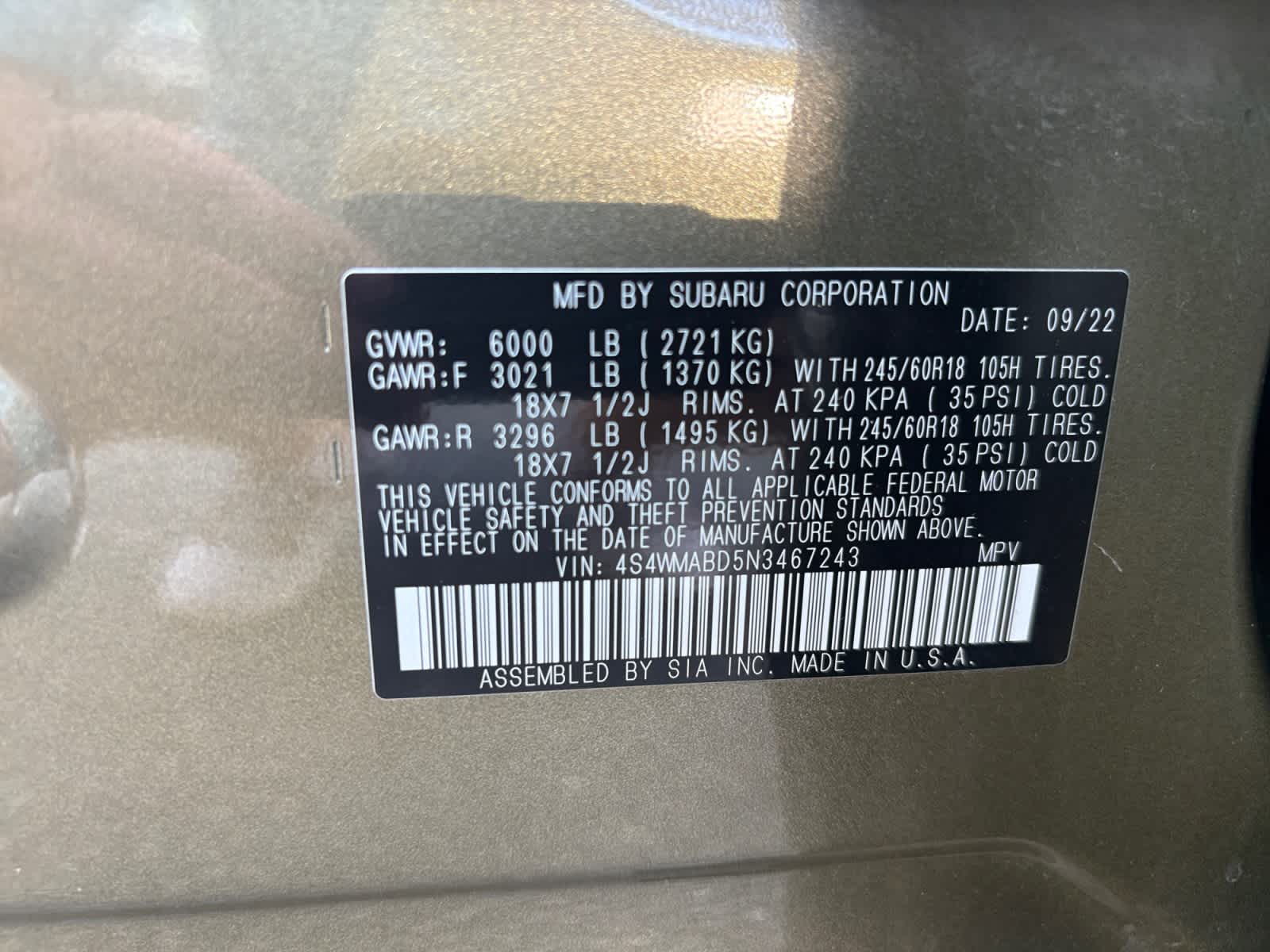 2022 Subaru Ascent Premium