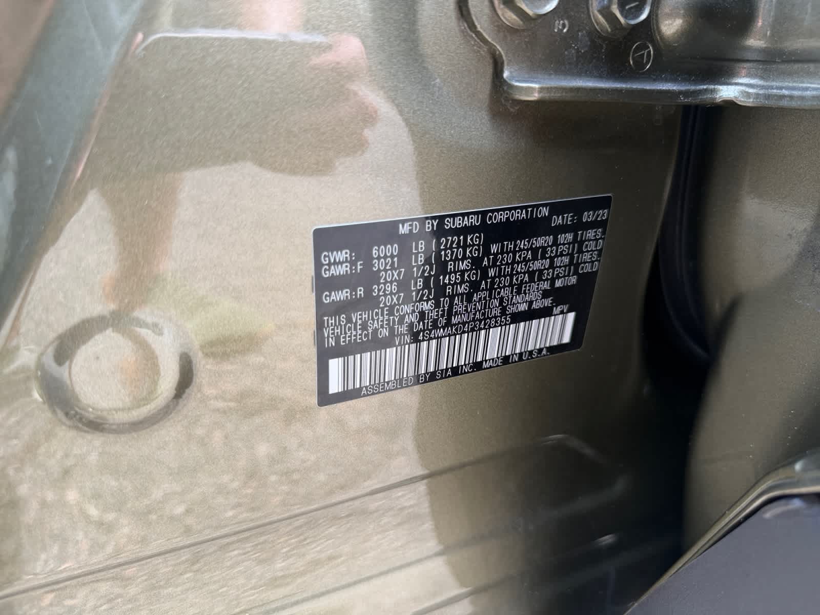 2023 Subaru Ascent Onyx Edition Limited