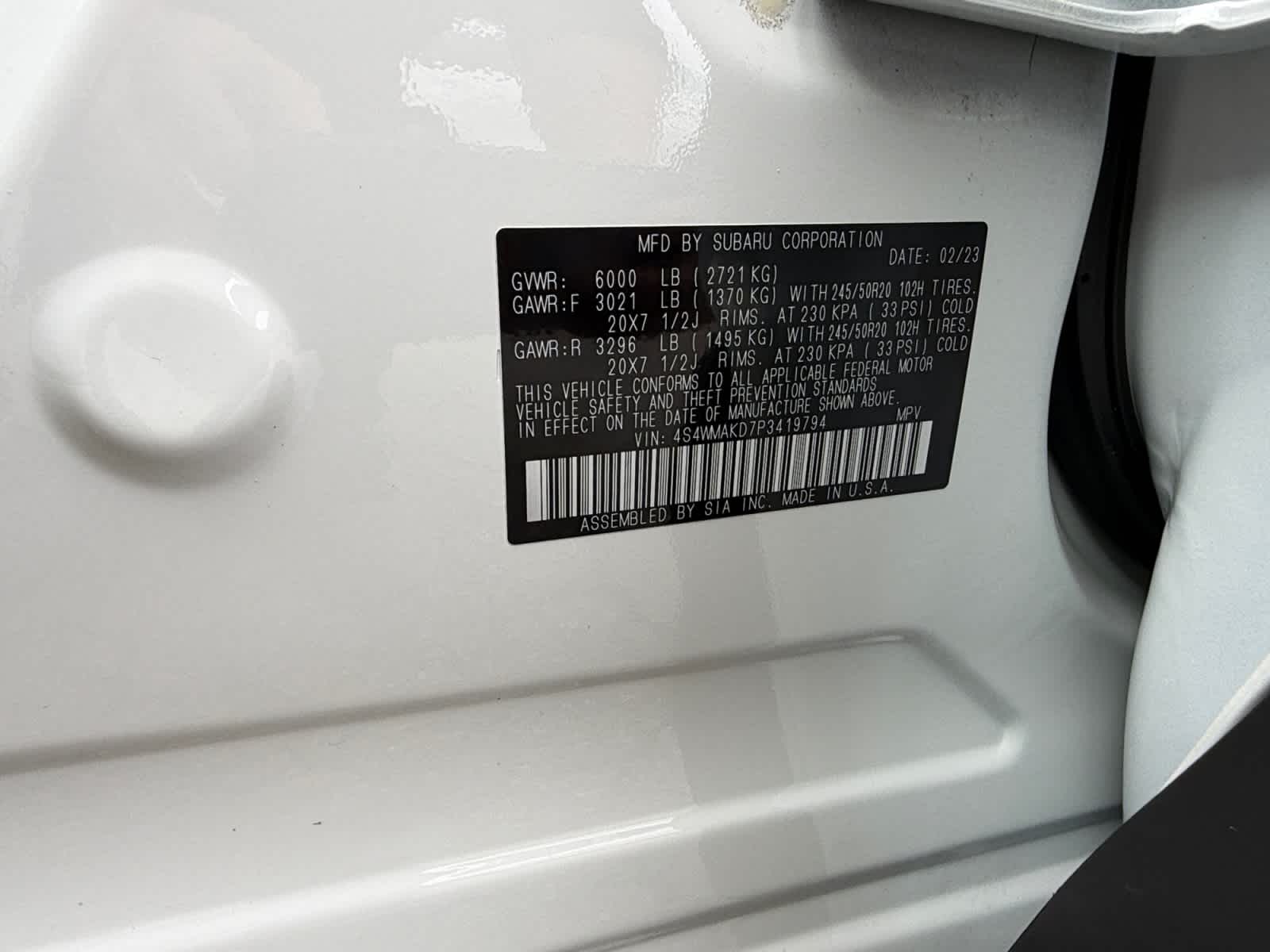 2023 Subaru Ascent Onyx Edition Limited