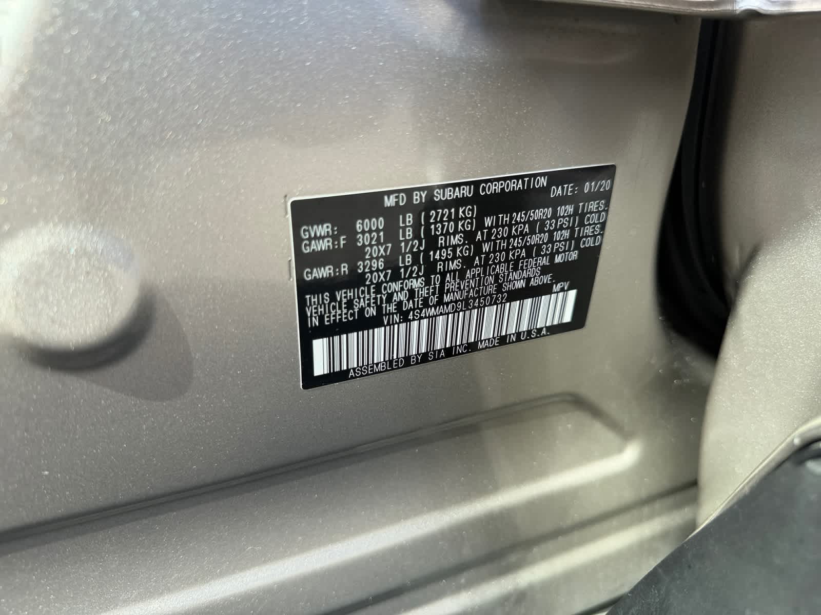 2020 Subaru Ascent Limited