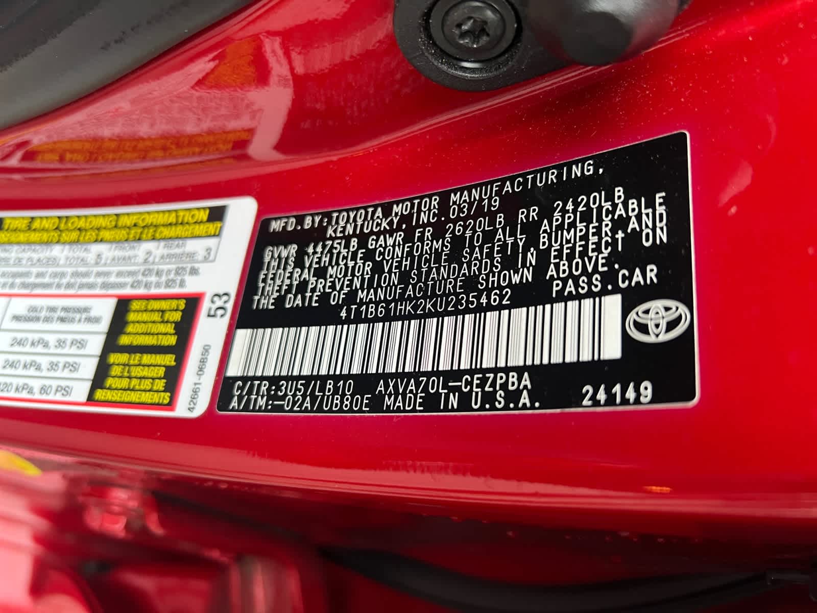 2019 Toyota Camry XSE