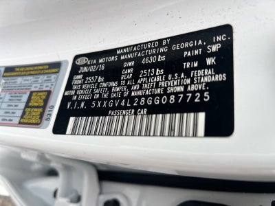 2016 Kia Optima SXL Turbo