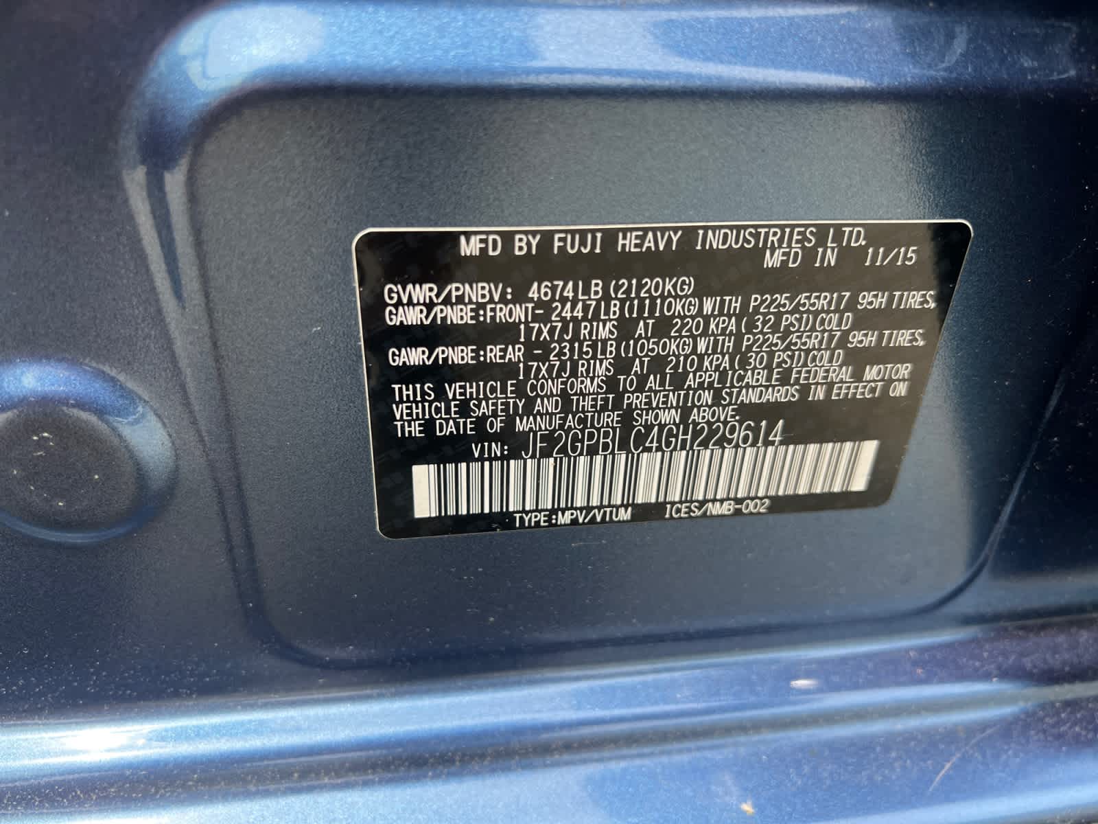 2016 Subaru Crosstrek Hybrid Touring