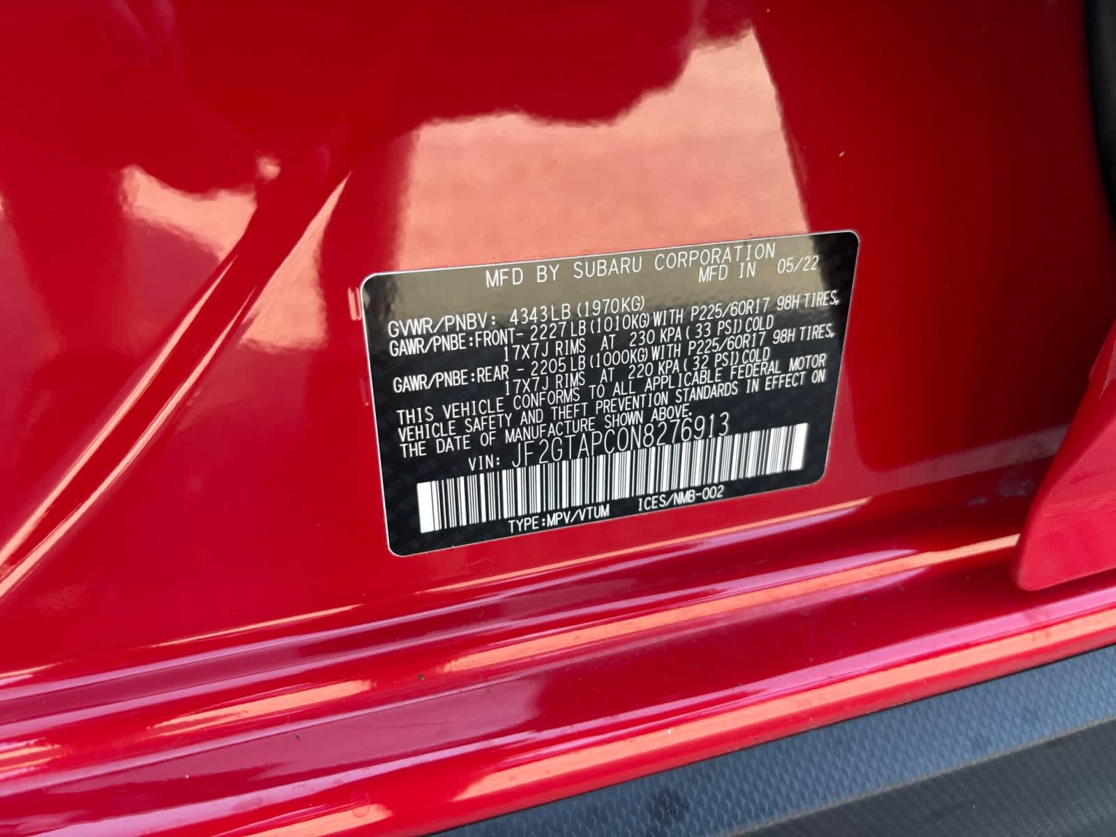 2022 Subaru Crosstrek Premium