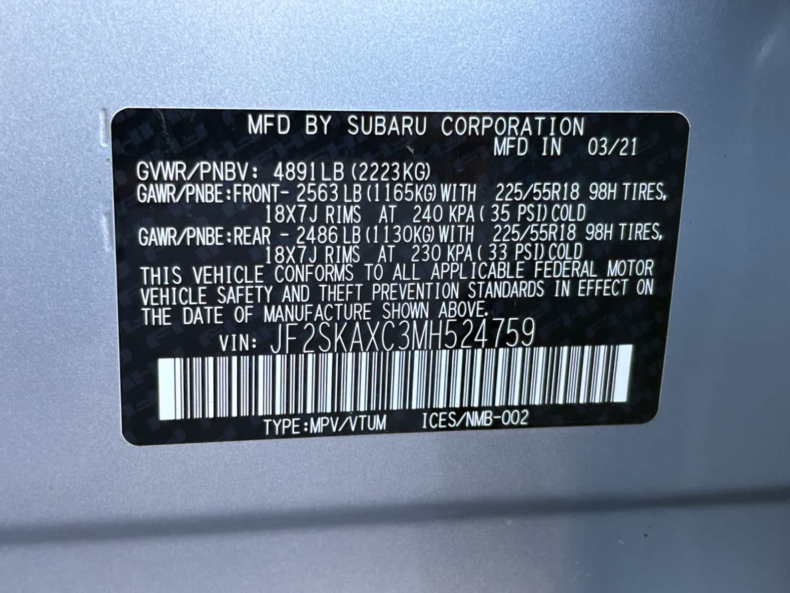 2021 Subaru Forester Touring