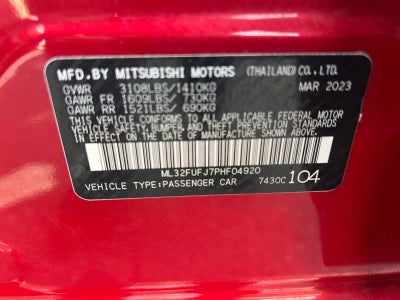 2023 Mitsubishi Mirage G4 ES